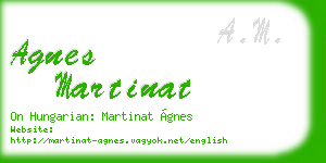 agnes martinat business card